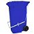 Carro Coletor 240 Litros Azul Com Pedal - Imagem 1