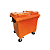 Container de Lixo ou Lixeira Dutra Plásticos em Plástico 1000L Laranja - Imagem 1