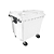 Container de Lixo ou Lixeira Branco em Plástico 1000L - Imagem 1