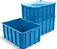 Caixa Organizadora 130L Com Tampa Azul - Imagem 1