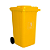 Coletora Plástica 240l. c/rodas (mod. europeu) Amarela – Nobre - Imagem 1