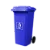 Coletora Plástica c/ Rodas – 120l – Azul – Mod. Europeu – Nobre - Imagem 1