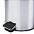Lixeira inox redonda c/pedal 8l. polido Dutra Plásticos - Imagem 2