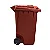 Carro Coletor 240 Litros Marrom - Imagem 2