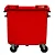 Container de Lixo ou Lixeira em Plástico 1000L Vermelho - Imagem 3