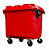 Container de Lixo ou Lixeira em Plástico 1000L Vermelho - Imagem 4