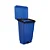 Lixeira Plástica Retangular 100 litros Azul Com Pedal - Imagem 4