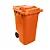 Carro Coletor 240 Litros Laranja - Imagem 1