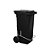 Carro Coletor 120 Litros Preto Com Pedal - Imagem 1