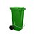 Carro Coletor 120 Litros Verde Com Pedal - Imagem 1