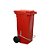 Carro Coletor 120 Litros Vermelho Com Pedal - Imagem 1