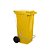 Carro Coletor 120 Litros Amarelo Com Pedal - Imagem 1