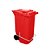 Carro Coletor 240 Litros Vermelho Com Pedal - Imagem 1