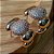 BRINCO MEIA ARGOLA BICOLOR - Imagem 1