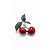 BROCHE CEREJA FOLHAS MZ - Imagem 1