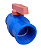REGISTRO DE ESFERA ROSCA PVC AZUL DE 2'' - Imagem 2