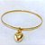 Pulseira Escrava Com Coração Bnhada a Ouro 18k Semi Joias (650317302789) - Imagem 1