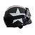 Capacete de motocicleta meio aberto, scooter, estilo retrô vintage, capacete de moto com óculos, viseira, padrão clássico de estrelas e listras. - Imagem 3