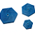 Chaveiro Fidgets Hexagonais - Cor : Azul - 4CM - Imagem 1