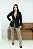 Max Blazer Feminino de Alfaiataria em Linho Preto - Imagem 1