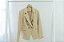 Blazer Feminino Alfaiataria Lapela Redonda Bege - Imagem 2