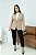 Blazer Longo Feminino Alfaiataria Areia - Imagem 2