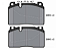 Pastilha de Freio Dianteira AUDI Q5 A6 A7 PORSCHE MACAN - 8R0698151AA - 8R0698151C - 8R0698151D - Imagem 1