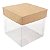 Caixa de Acetato PMB-7 Kraft (12 cm) (25un) Caixa para Mini Bolo 12cm Caixa para Embalagem - Imagem 1