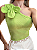 Cropped Feminino Ombro Único com Flor Rosalia Ref. 1182 - Imagem 3