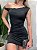 Vestido Feminino Curto em Suplex Ombro Único Plissado Sirlene Ref. 1422 - Imagem 2