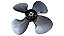 Hélice 4 Pás Ventilador Loren Sid Turbo 50cm M1 Eixo 10mm - Imagem 4
