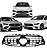 Grade AMG GTR Filete Cromado Mercedes W118 CLA200 CLA250 CLA35 AMG CLA45 AMG 2020 2021 2022 2023 2024 2025 - Imagem 1