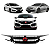 Grade Dianteira Com Emblema Civic G10 2017 2018 2019 2020 2021 Black Piano - Imagem 1