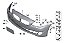 Parachoque Dianteiro Bmw Serie 5 525i 528i 530i 2009 2010 2011 2012 2013 51117285961 Novo - Imagem 5