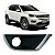 Grade Moldura Milha Cromado Jeep Compas 2017 2018 2019 2020 Direito Passageiro 53224444 - Imagem 1