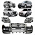 Bodykit Dianteiro Farol Xenon Pajero Full 2008 2009 2010 2011 2012 2013 2014 2015 2016 2017 2018 2019 2020 2021 - Imagem 1