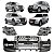 Bodykit Dianteiro Farol Xenon Pajero Full 2008 2009 2010 2011 2012 2013 2014 2015 2016 2017 2018 2019 2020 2021 - Imagem 1