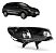 Farol Máscara Negra Jac J3 2010 2011 2012 2013 Lado Direito - Imagem 1