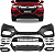 Parachoque Dianteiro Grade Farol Milha Spoiler Honda Hrv Hr-v 2019 2020 2021 - Imagem 1