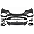 Parachoque Dianteiro Grade Inferior Farol Milha Spoiler Honda Hrv Hr-v 2019 2020 2021 - Imagem 2