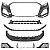 Parachoque Dianteiro Grade Contra Grade Suporte Emblema Spoiler Completo Audi Q7 2021 2022 2023 Novo - Imagem 6