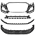 Parachoque Dianteiro Grade Contra Grade Suporte Emblema Spoiler Completo Audi Q7 2021 2022 2023 Novo - Imagem 9