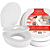 Assento Sanitário Para Idoso Deficiente Pós-Cirúrgico Oval Mebuki Elevado 7,5cm Almofadado Para Vaso Deca 1.6gpf 6.0lpf - Imagem 4
