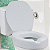 Assento Sanitário Elevado Oval 13,5cm De Altura Universal Cinza - Imagem 3