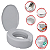 Assento Sanitário Elevado Oval 13,5cm De Altura Universal Cinza - Imagem 2