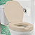 Assento Sanitário Elevado Oval 7,5cm De Altura Universal Areia - Imagem 3