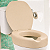 Assento Sanitário Elevado Oval 13,5cm De Altura Universal Areia - Imagem 3