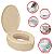 Assento Sanitário Elevado Oval 13,5cm De Altura Universal Areia - Imagem 2