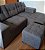 Sofa chaise com almofada e puffs (várias cores) - Imagem 4