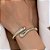 Bracelete Fecho Articulado Liso - Banho Níquel - Imagem 2